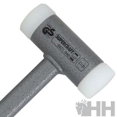 Martelo cinzento com pontas brancas e texto 'SUPERCRAFT 3377.040'.