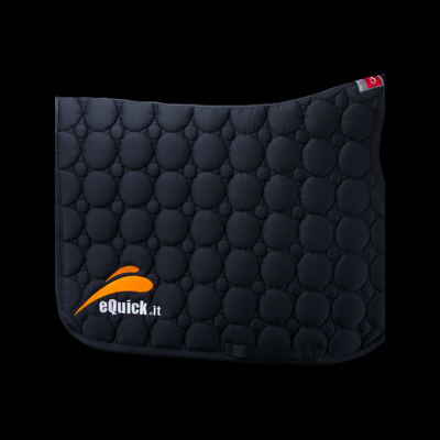 Sela de cavalo acolchoada preta com logo equick.it