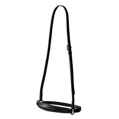 Correia preta de couro com almofada acolchoada e fivela dourada