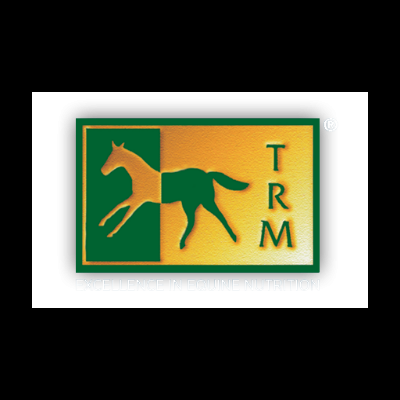 Logótipo verde e amarelo com cavalo e texto EXCELLENCE IN EQUINE NUTRITION