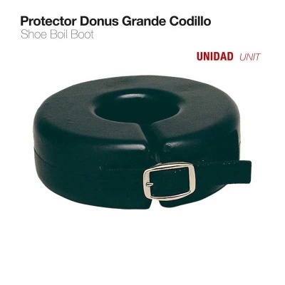 Protector donut preto com fivela metálica