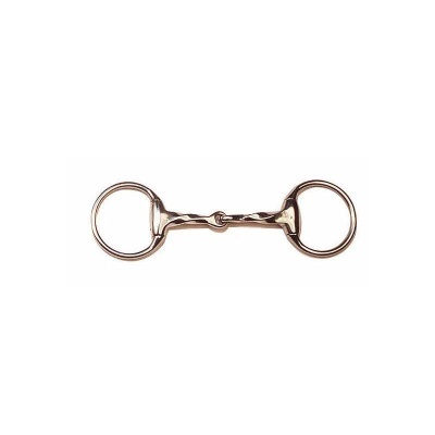 Freio tipo anel em metal prateado com peça central articulada