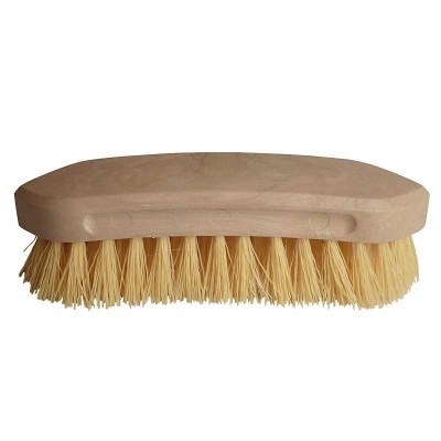 Escova de madeira com cerdas amarelas