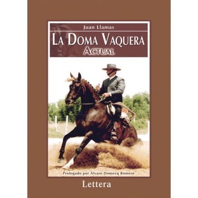 Capa de livro La Doma Vaquera Actual com vaqueiro a montar cavalo