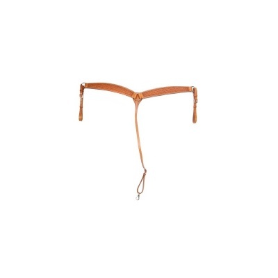 Suspensórios finos castanhos com fivelas metálicas e argola inferior