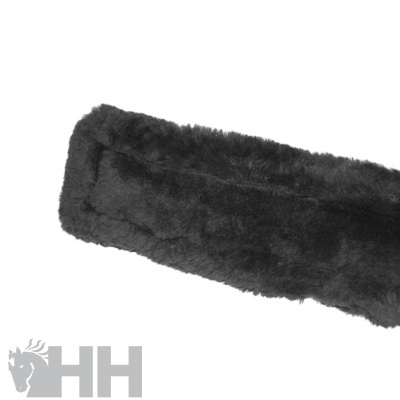 Faixa comprida de pelo sintético preto para usar