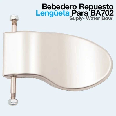 Peça substituta para bebedouro branca com parafusos metálicos