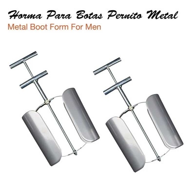 Formas para botas metálicas ajustáveis para homem cinzentas