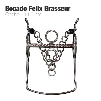 Freio Bocado Felix Brasseur metálico prateado