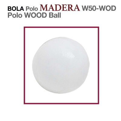 Bola branca redonda lisa de madeira com texto explicativo