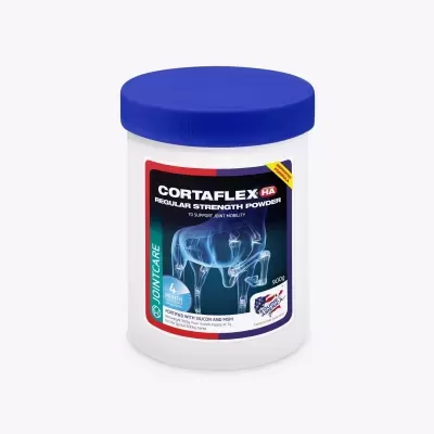 Embalagem de suplemento CORTAFLEX HA com tampa azul