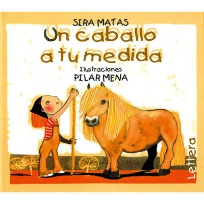 Capa de livro infantil com ilustração de menino e cavalo, texto em espanhol.