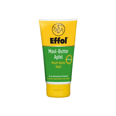 Creme para cavalos Effol Maul-Butter Apfel em embalagem amarela e verde
