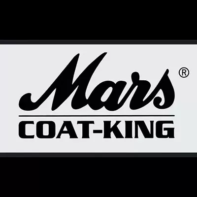 Logo com texto Mars COAT-KING em fundo cinzento claro