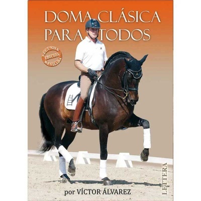 Capa de livro de equitação com cavalo e cavaleiro em fundo laranja