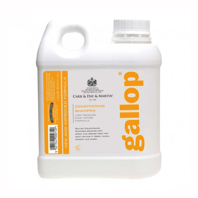 Frasco branco de condicionador shampoo Gallop Carr & Day & Martin