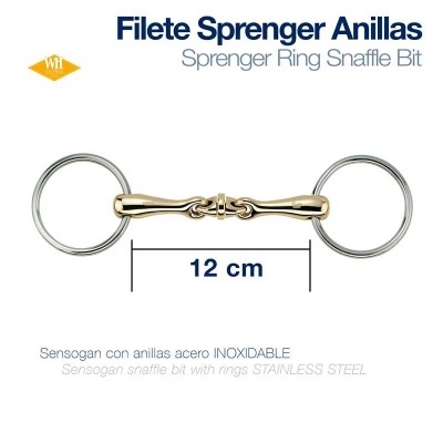 Filete Sprenger Anillas aço inoxidável 12 cm com anilhas circulares