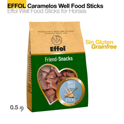 Embalagem de caramelos Effol Friend-Snacks para cavalos, 0,5 kg, com janela em forma de coração