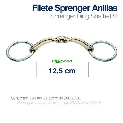 Filete Sprenger Anillas aço inox 12,5 cm com anilhas