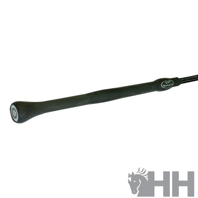 Cabo fino preto com textura perfurada e etiqueta oval ISO by FLEXI