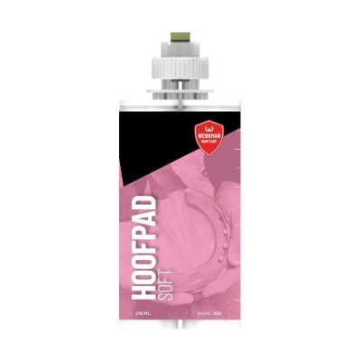 Embalagem de produto HOOFPAD SOFT da WERKMAN HOOFCARE para cuidados com cascos