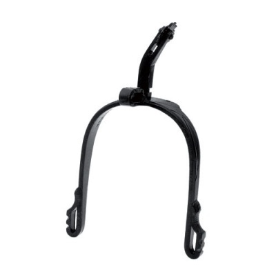 Suporte preto de plástico em forma de gancho