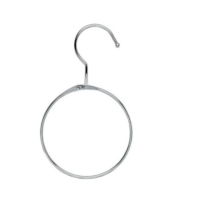 Cabide circular metálico cromado com gancho