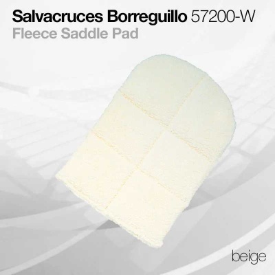 Fleece Saddle Pad bege da Salvacruces Borrequillo sobre fundo claro