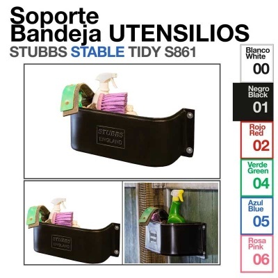 Suporte bandeja utensílios plástico preto com fivela