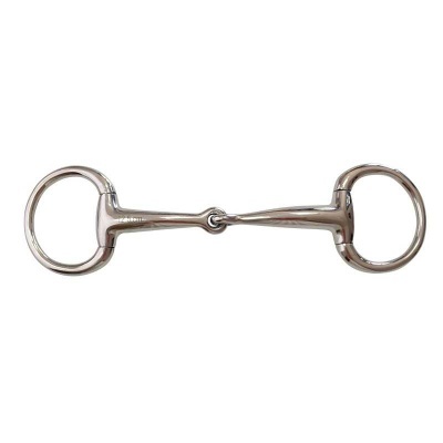 Freio metálico bocal com argolas circulares e fundo branco