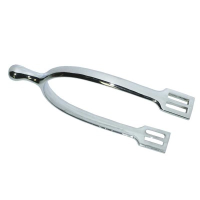 Espera metálica prateada para cavalo