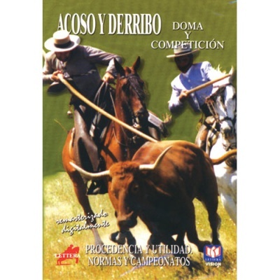 Capa de livro com cavaleiros a cavalgar e touro em relva verde