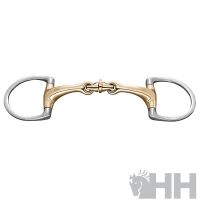 Freio metálico dourado e prateado para cavalo