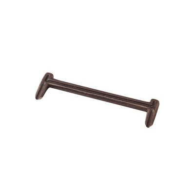 Suporte de metal castanho escuro isolado em fundo branco