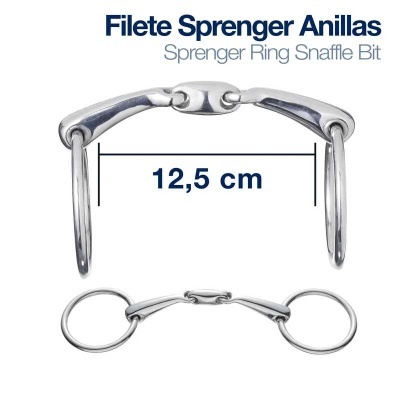 Filete Sprenger Anillas de metal prateado com anéis e 12,5 cm