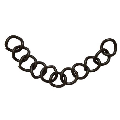 Corrente de elos pretos entrelaçados de metal