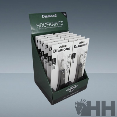 Caixa expositor com facas Diamond Hoof Knives