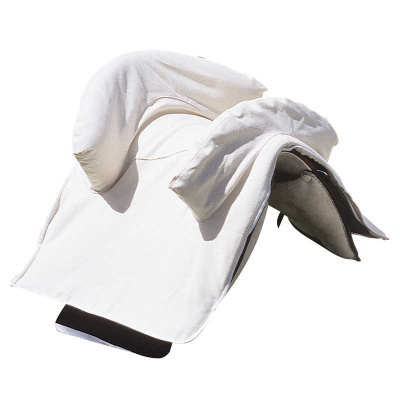 Sela branca acolchoada para equitação