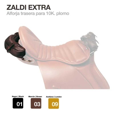 Alforja traseira para sela em três cores Zaldi Extra