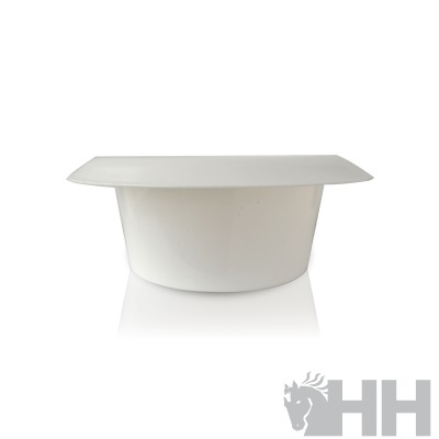 tacho branco cerâmico com base redonda e aba quadrada