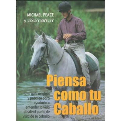 Livro com homem montado em cavalo branco e texto em espanhol