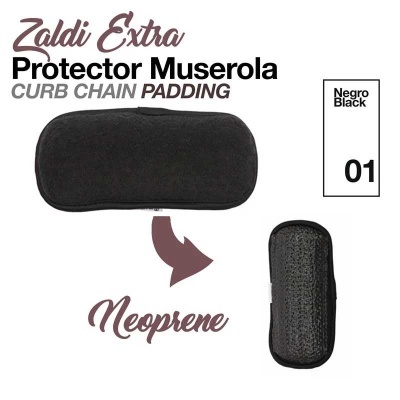 Protetor retangular em neoprene preto Zaldi Extra Protector Muserola