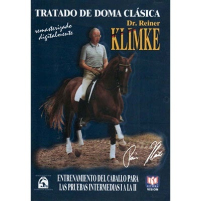 Capa de livro com homem montado num cavalo e texto sobre doma clássica