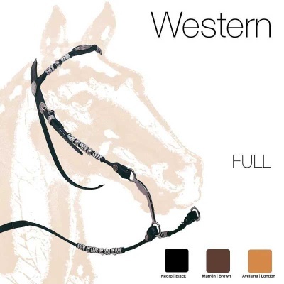 Cabresto Western com desenho de cavalo e textos FULL