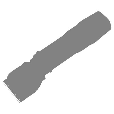 Cortador de cabelo elétrico cinzento com lâmina dentada