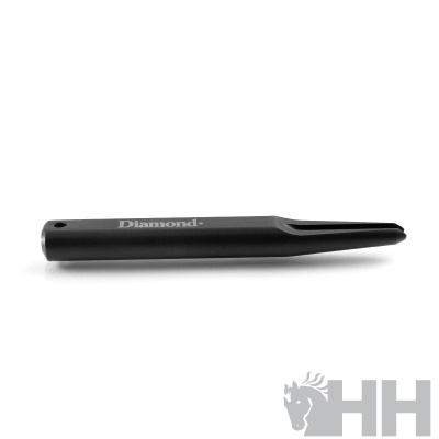 Peça cilíndrica preta com gravação 'Diamond'