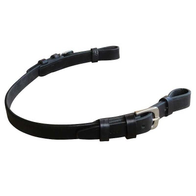 Correia preta de couro com fivela metálica prateada