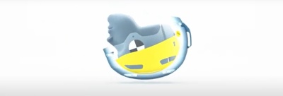 Capacete de ciclismo amarelo e cinza