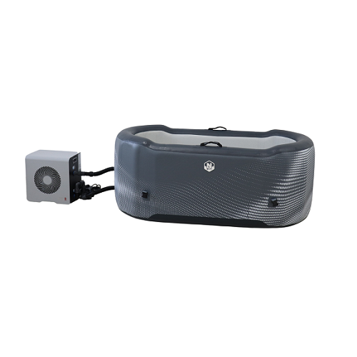 Banheira de Gelo JÄRVI com Chiller Banheira insuflável cinza escuro com bomba elétrica conectada