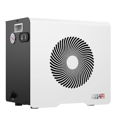 Compressor de ar MAG4FI com manómetro, botão e grelha circular preta